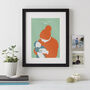 Daddy And Me Modern Silhouette Print, thumbnail 6 of 10