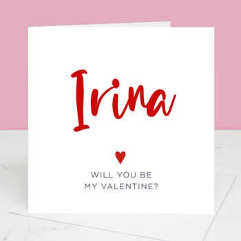 Will You Be My Valentine Personalised Valentine's Day Card, 5 of 5