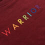 'Warrior' Embroidered Children's Organic Sweatshirt, thumbnail 4 of 8