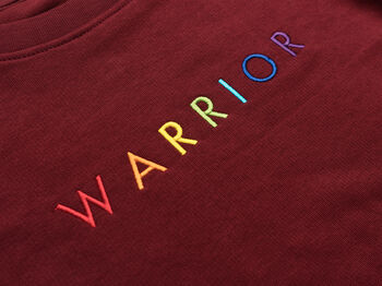 'Warrior' Embroidered Children's Organic Sweatshirt, 4 of 8