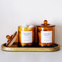 Luxury Amber Glass Bathroom Jar With Airtight Lid, thumbnail 1 of 10