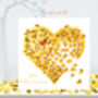 Gold Butterfly Heart Golden Wedding Anniversary Card, thumbnail 1 of 9