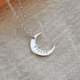 Personalised Name Crescent Moon Silver Necklace, thumbnail 4 of 10