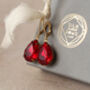Vintage Ruby Red Teardrop Earrings, thumbnail 4 of 7