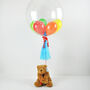 Cecil Bear Jellycat Clear Bubble Balloon, thumbnail 1 of 5