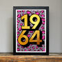 Personalised 60th Birthday 1964 Golden Year Print, thumbnail 1 of 6