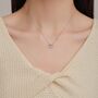 Sterling Silver Tiny Pretzel Heart Knot Pendant Necklace, thumbnail 3 of 11