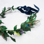 'Juno' Winter Wedding Headband Bridal Flower Crown, thumbnail 4 of 9