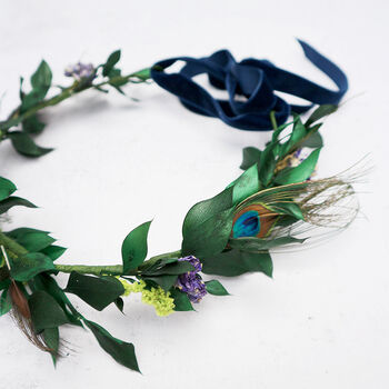 'Juno' Winter Wedding Headband Bridal Flower Crown, 4 of 9