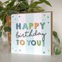 Celebration Happy Birthday Blue Card, thumbnail 2 of 3