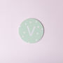 G Decor Alphabet Polka Dot Ceramic Anti Slip Coaster, thumbnail 6 of 10