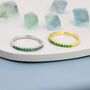 Emerald Green Half Eternity Ring, thumbnail 3 of 11