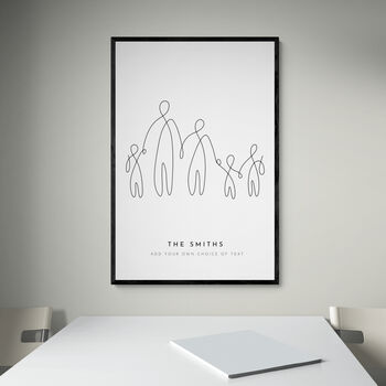 Personalised Family Holding Hands Print, 2 of 6
