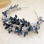 Navy Blue Crystal Crown, thumbnail 3 of 5