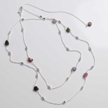 Sterling Silver Rainbow Tourmaline Necklace/Bracelet, 3 of 5
