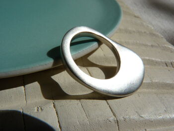 Infinity Sterling Silver Rounded Ring, 2 of 2