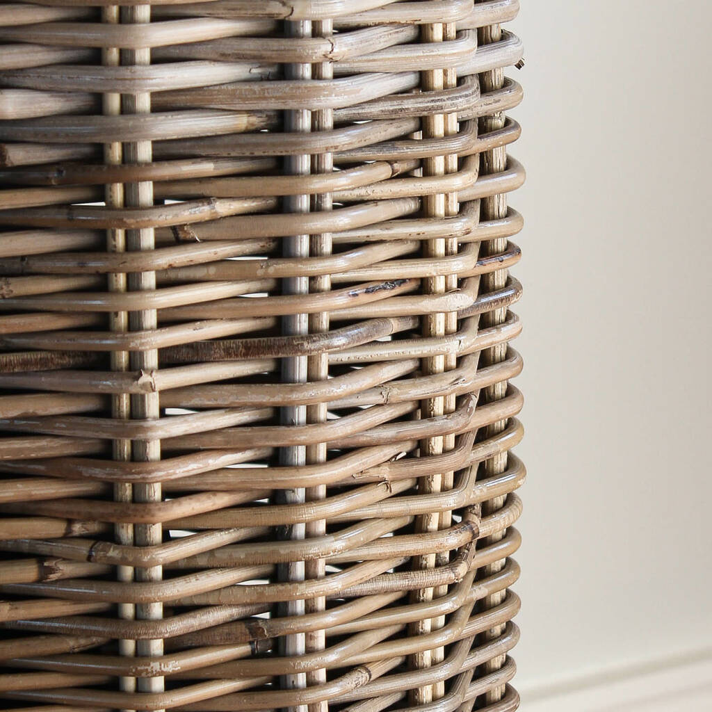 rattan round umbrella basket by marquis & dawe