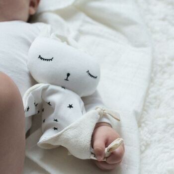 Organic Monochrome Cuddle Bunny Comforter Stars, 2 of 6