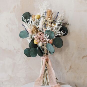 Mabel Petite Pastel Wedding Dried Flower Bouquet, 3 of 3