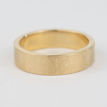 Organic 6mm Wide Gold Wedding Ring By Alison Moore Designs