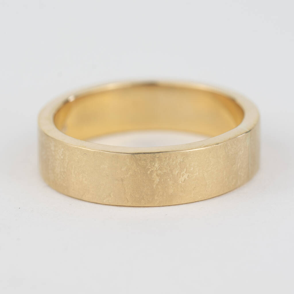 Organic 6mm Wide Gold Wedding Ring By Alison Moore Designs ...