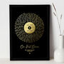 Personalised Metallic Gold Song Lyrics Print, thumbnail 1 of 8