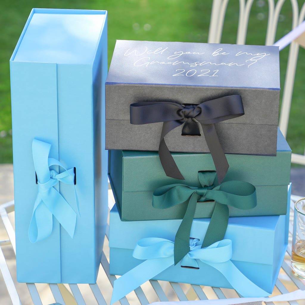 Luxury Personalised Groomsman Wedding Gift Box, 1 of 4