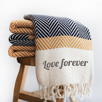 Personalised Soft Cotton Throw, Thank You Gift, 6 of 11