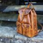 Handcrafted Leather Laptop Backpack Mens Gift For Him, thumbnail 7 of 12