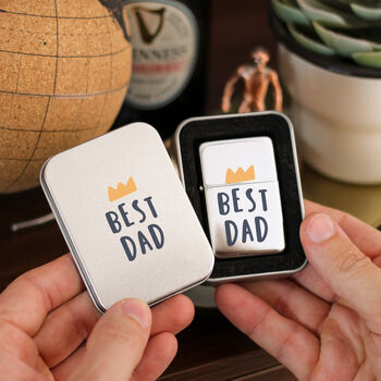 Personalised Best Dad Lighter Gift For Him, 2 of 3