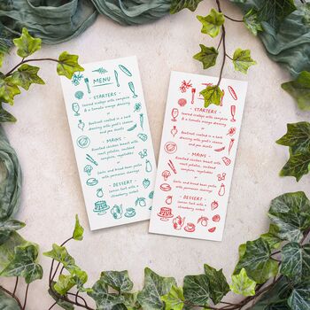 Wedding Doodles Menu Card, 2 of 9