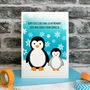 'Penguins' First Christmas Card From Baby Or Grandchild, thumbnail 3 of 4