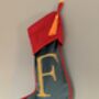 Personalised Luxury Velvet Christmas Stocking Pink Yellow Blue Green Red, thumbnail 2 of 9