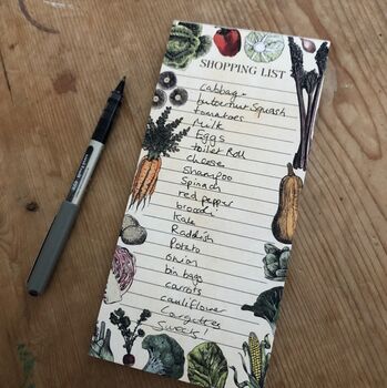 Shopping List Fruit And Vegetable Notepad, 6 of 6