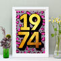 Personalised 50th Birthday 1974 Golden Year Print, thumbnail 1 of 6