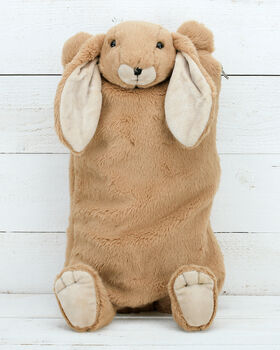 Brown Bunny Hot Water Bottle Cover, Pyjama Case Nb, 2 of 5