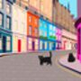 Cats In Edinburgh Print, thumbnail 2 of 2