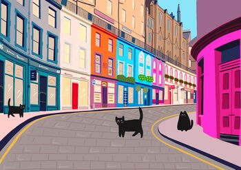 Cats In Edinburgh Print, 2 of 2