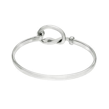 Personalised Silver Knot Bracelet Girlfriend Gift, 6 of 8