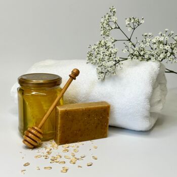 Honey And Oat Fragrance Free Natural Soap, 4 of 12