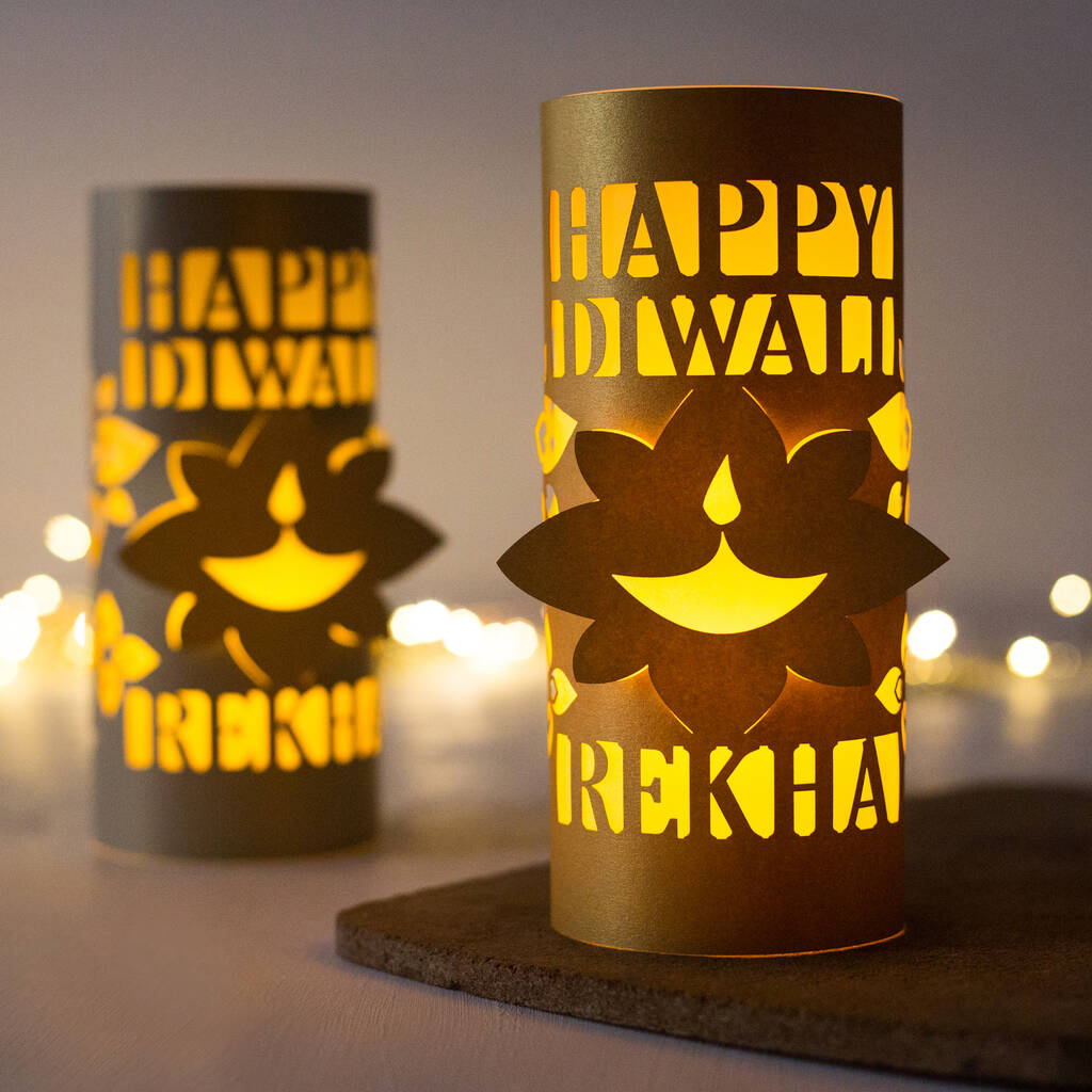 Diwali Lantern Personalised Gift Diya Design, 1 of 5