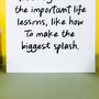 Personalised Funny “Important Life Lessons” Daddy/Mummy Card, thumbnail 6 of 6