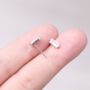 April Diamond Birthstone Baguette Stud Earrings, thumbnail 1 of 7