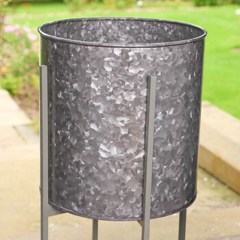 Two Contemporary Free Standing Planter Set, 5 of 8