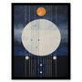 Abstract Solar Eclipse Moon Lover Space Wall Art Print, thumbnail 5 of 6