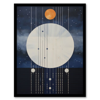 Abstract Solar Eclipse Moon Lover Space Wall Art Print, 5 of 6