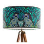 Staffordshire Dog Twins On Charcoal Lampshade, thumbnail 4 of 5
