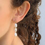 Cleo Pearl Bridal Drop Earrings, thumbnail 2 of 3