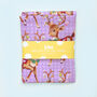 Christmas Reindeer Lilac Tea Towel, thumbnail 4 of 5