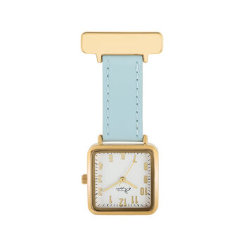 Square Leather Nurse Fob Watch, 4 of 6